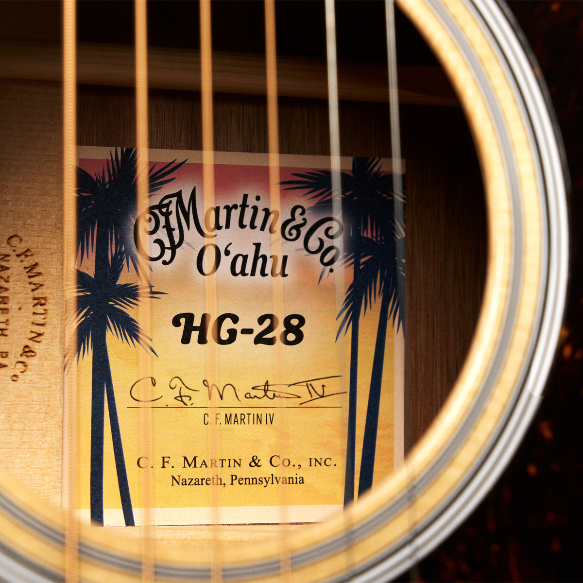 Martin SPECIAL EDITION O'ahu HG-28 LABEL