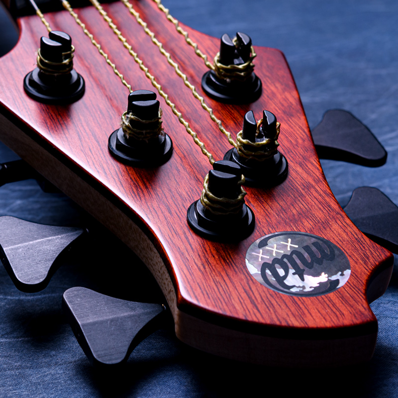 MTD NAMM Show 2025 / 535-24 Flame Red Bloodwood 10 Top, Box Elder Body, Roasted Birds Eye Maple Fingerboard