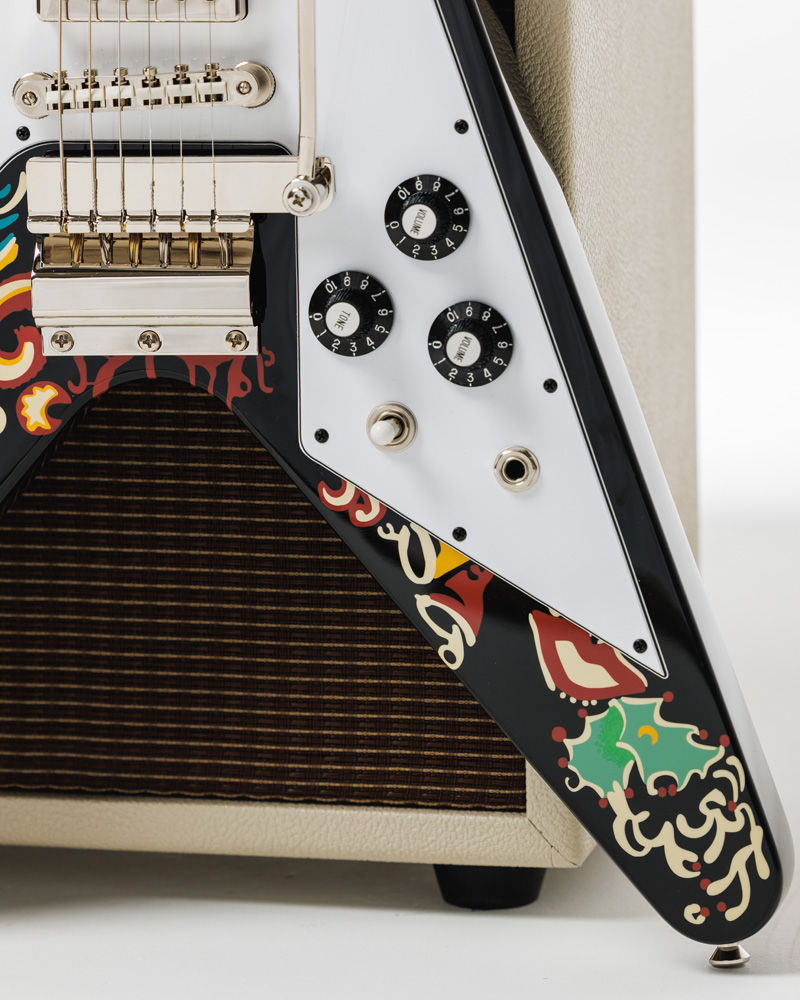 Jimi Hendrix™ 'Love Drops' Flying V, Ebony