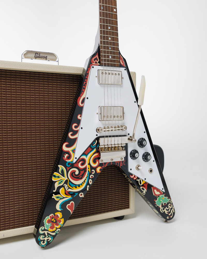 Jimi Hendrix™ 'Love Drops' Flying V, Ebony