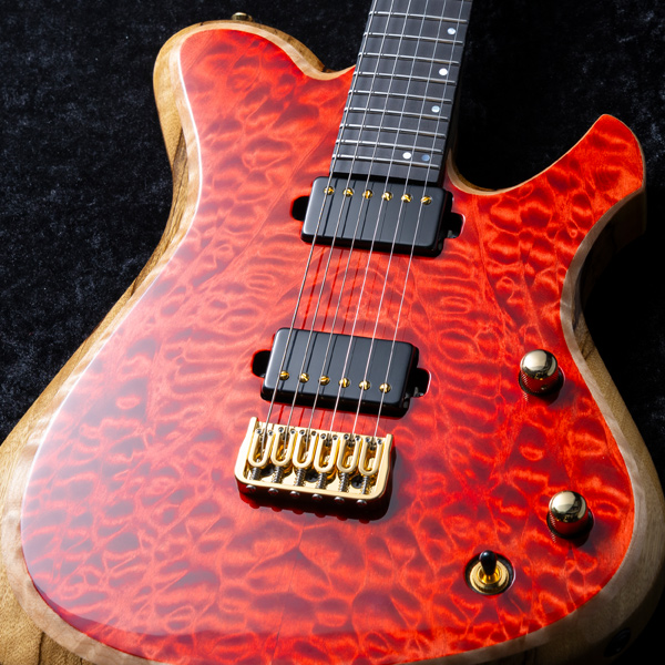 Hinnant Guitars Impulse 6 Quilted Red Stain Gloss