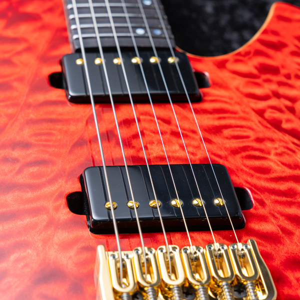 Hinnant Guitars Impulse 6 Quilted Red Stain Gloss