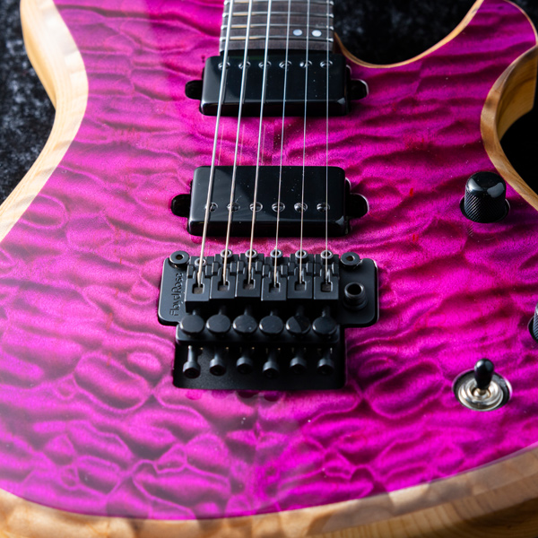 Hinnant Guitars Impulse 6 Quilted Transparent Purple Gloss