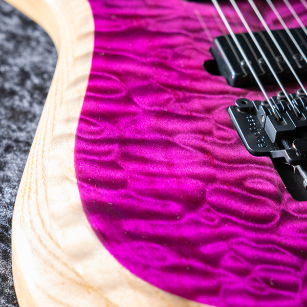 Hinnant Guitars Impulse 6 Quilted Transparent Purple Gloss