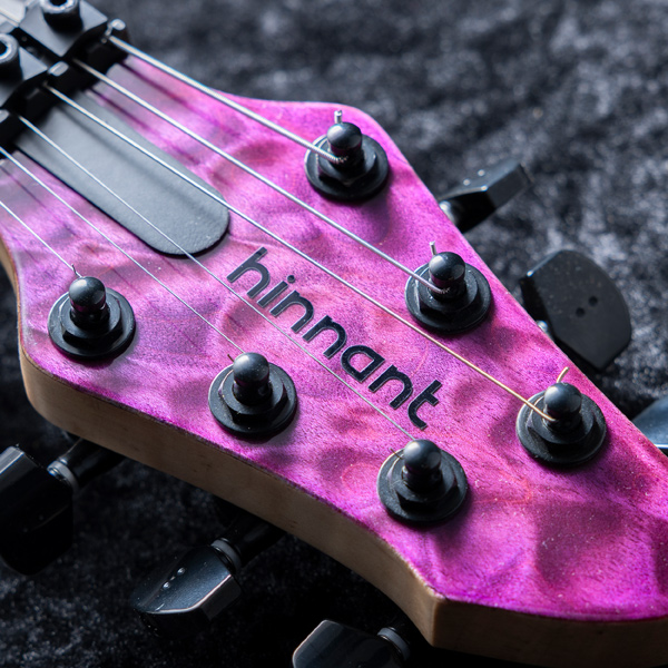 Hinnant Guitars Impulse 6 Quilted Transparent Purple Gloss