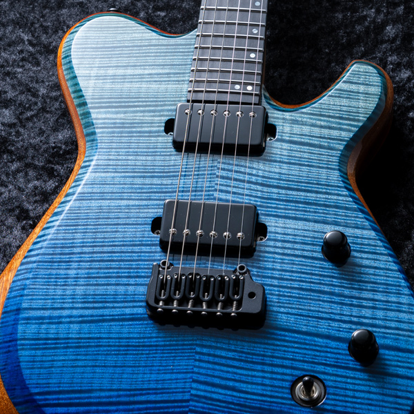 Hinnant Guitars Revival 6 Flame Blue/Teal Stain Gloss