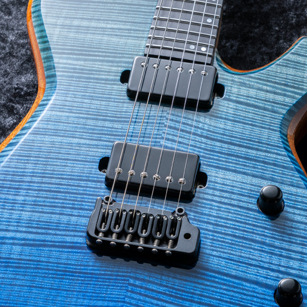 Hinnant Guitars Revival 6 Flame Blue/Teal Stain Gloss