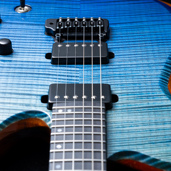 Hinnant Guitars Revival 6 Flame Blue/Teal Stain Gloss