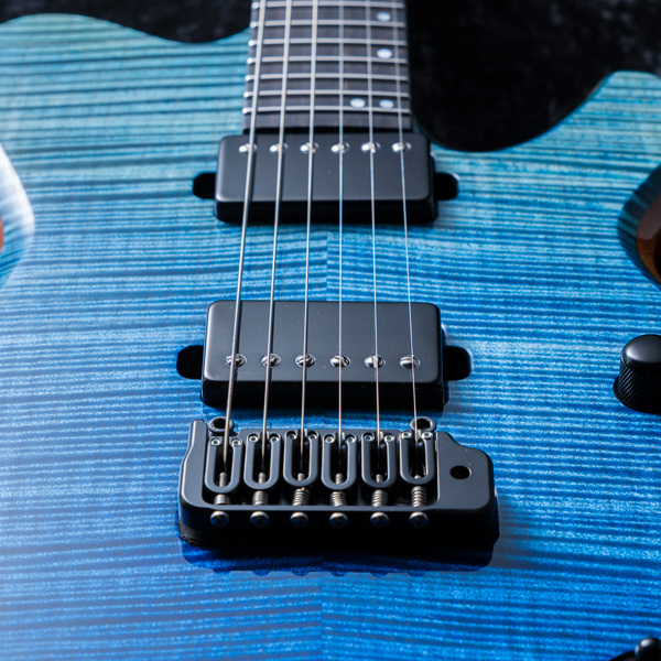 Hinnant Guitars Revival 6 Flame Blue/Teal Stain Gloss